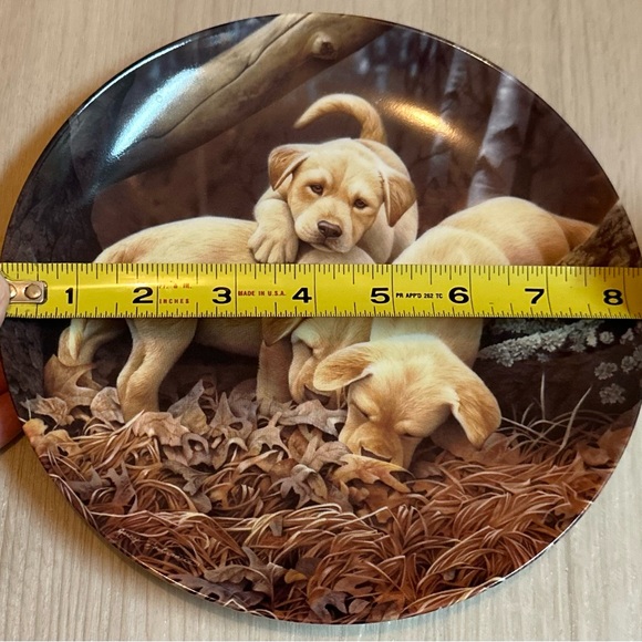 Limited Edition Bradford Exchange Collector Plate - Labrador Retriever Puppies - Picture 2 of 12